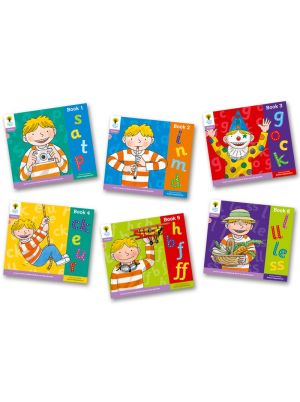Oxford Reading Tree Floppy’s Phonics Sounds and Letters Stage 1+ Set | Books 1-6: s a t, i n m, g o c, k e u, h b f ff, l ll le | Oxford University Press
