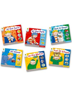 Oxford Reading Tree Stage 1+ More First Sentences Set | At the Farm, At the Park, Out in Town, At Home, At the Match, Fun at School | Oxford University Press