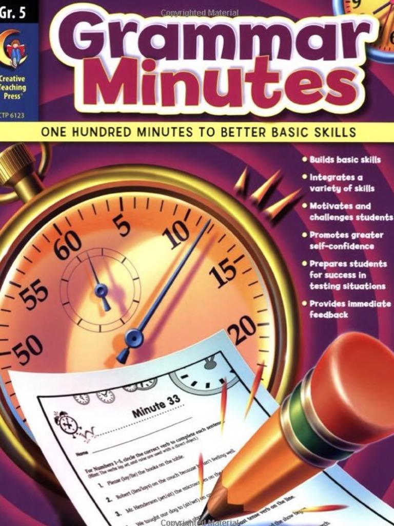 Grammar Minutes Grade 5 - One Hundred Minutes to Better Basic Skills