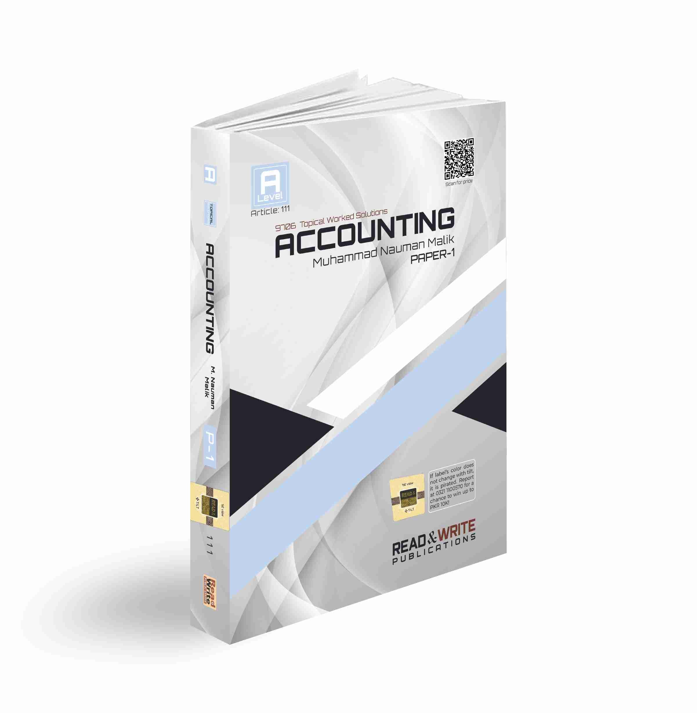 A Level Accounting Paper 1 Topical Worked Solutions | 9706 | Article 111 | Read & Write Publications
