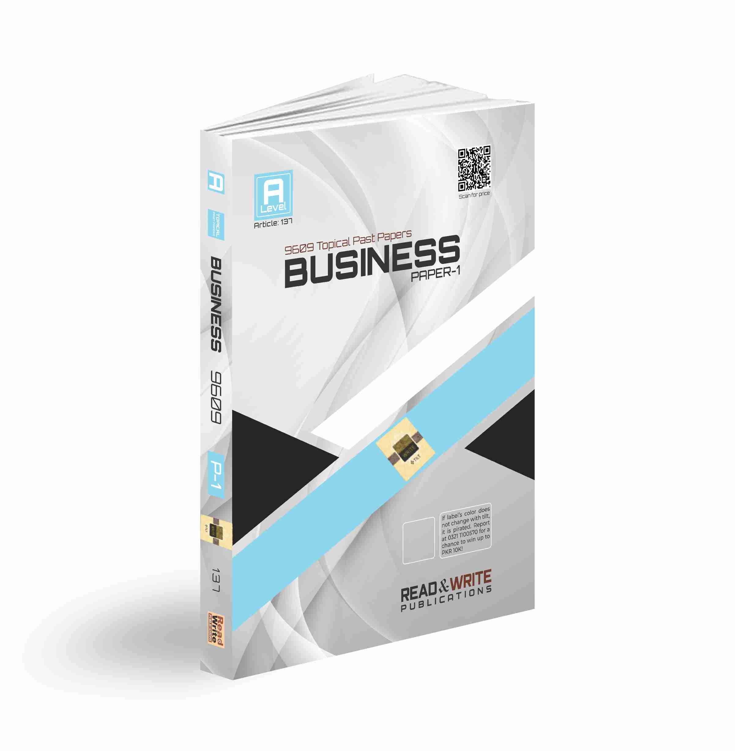 A Level Business Studies Paper 1 Topical Past Papers | 9609 | Read & Write Publications