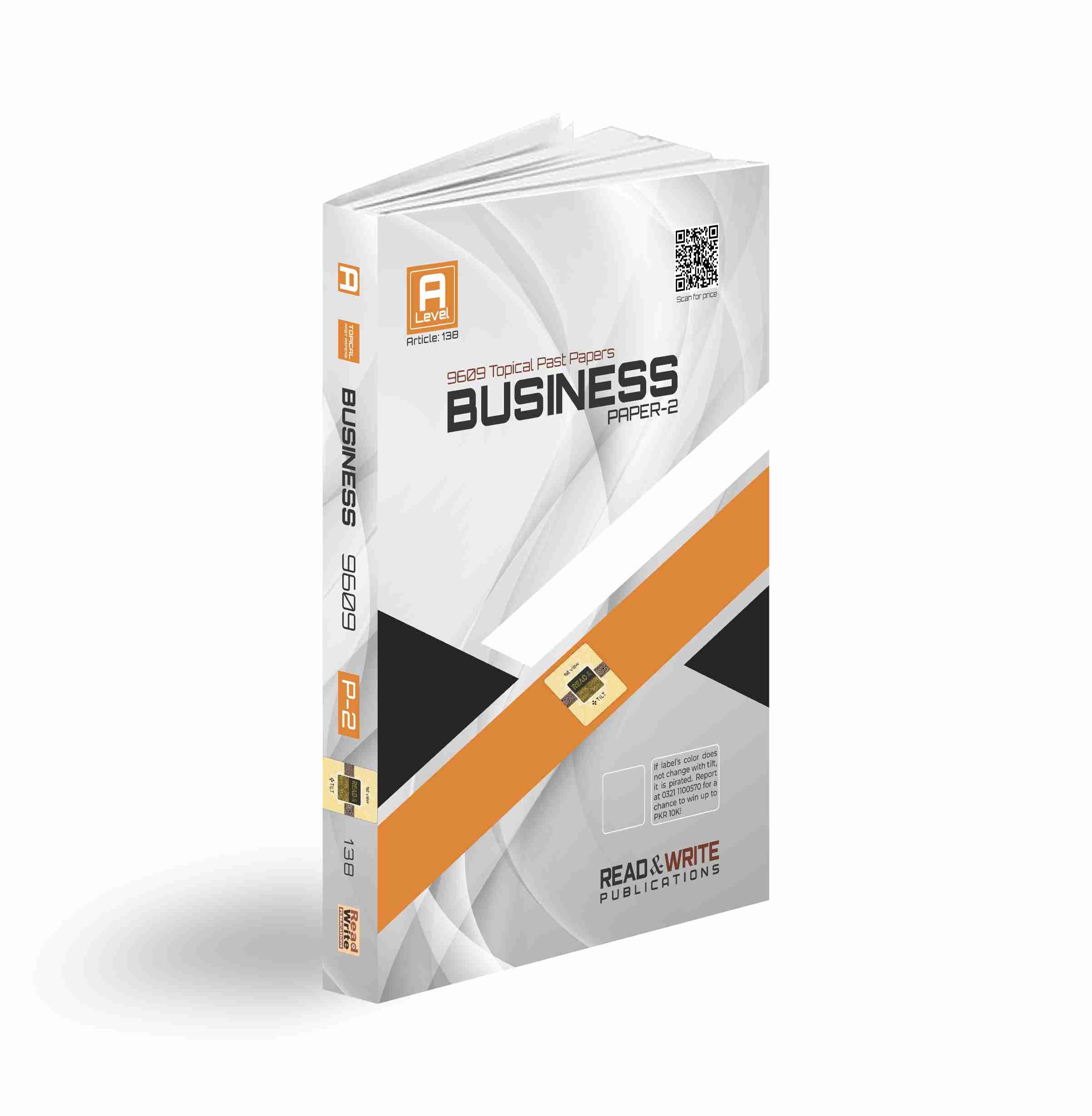 A Level Business Studies Paper 2 Topical Past Papers | 9609 | Read & Write Publications
