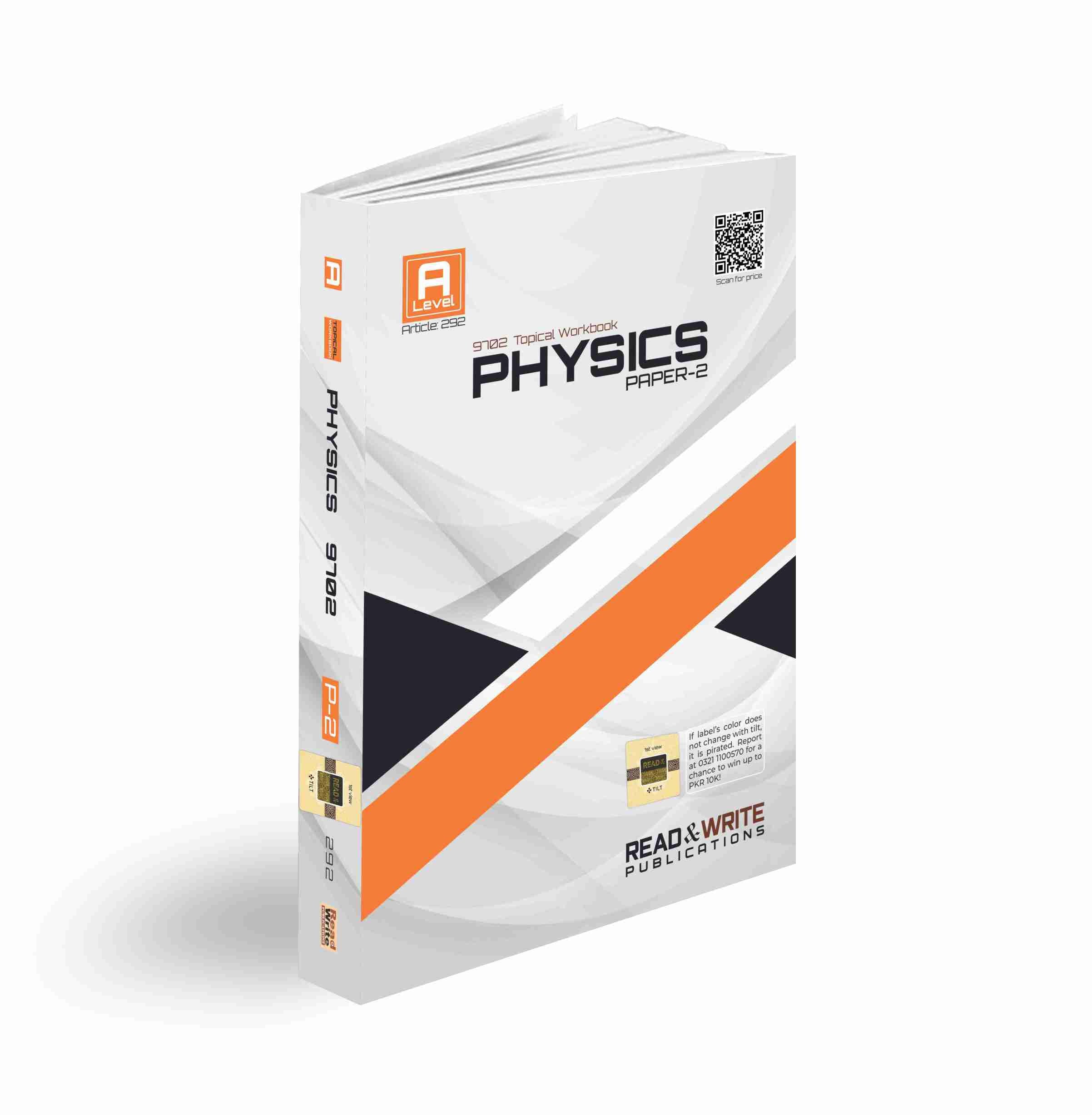 A Level Physics Paper 2 Topical Workbook | 9702 | Article 292 | Read & Write Publications