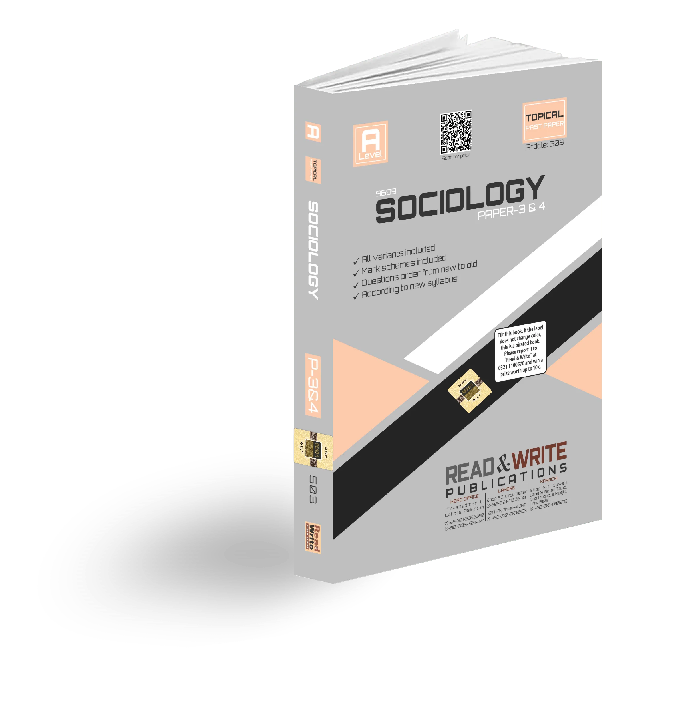 A Level Sociology Paper 3 & 4 Topical Past Paper | 9699 | Article 503 | Read & Write Publications